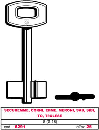 Silca CHIAVE A DOPPIA MAPPA S (G. VAS 5) SECUREMME 5.00 pz