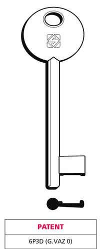 Silca CHIAVE A MAPPA 6P3D (G. VAZ 0) PATENT 5.00 pz