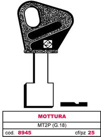 Silca CHIAVE A POMPA MT2P (G.VAS 5) MOTTURA 5.00 pz