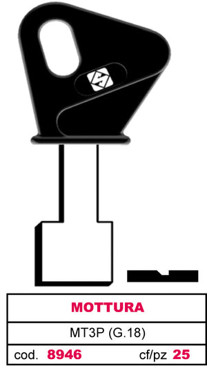 Silca CHIAVE A POMPA MT3P (G.VAS 5) MOTTURA 5.00 pz