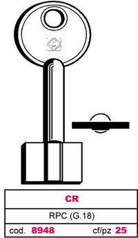 Silca CHIAVE A POMPA RPC (G.VAS 0) CR 5.00 pz