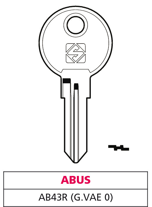 Silca CHIAVE ASC AB43R (G. VAE 0) ABUS 20.00 pz