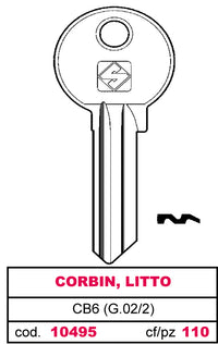 Silca CHIAVE ASC CB6 (G.VAC 2) CORBIN, LITTO 100.00 pz