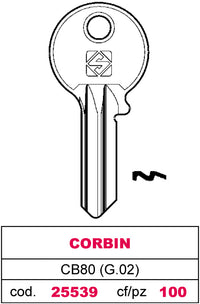Silca CHIAVE ASC CB80 (G.VAC 0) CORBIN 20.00 pz