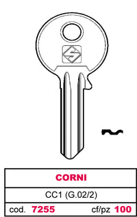 Silca CHIAVE ASC CC1 (G.VAC 2) CORNI 20.00 pz