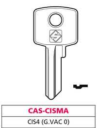 Silca CHIAVE ASC CIS4 (G. VAC 0) CAS-CISMA 20.00 pz