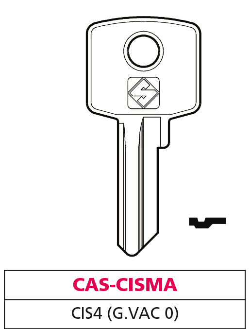 Silca CHIAVE ASC CIS4 (G. VAC 0) CAS-CISMA 20.00 pz