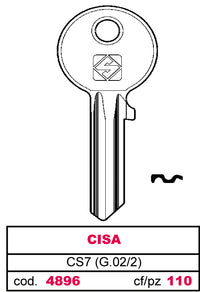 Silca CHIAVE ASC CS7 (G.VAC 2) CISA 100.00 pz
