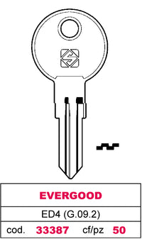Silca CHIAVE ASC ED4 (G.VAF 0) EVERGOOD 10.00 pz
