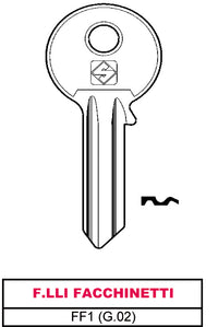 Silca CHIAVE ASC FF1 (G.VAC 0) F.LLI FACCHINETTI 20.00 pz