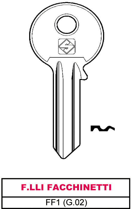 Silca CHIAVE ASC FF1 (G.VAC 0) F.LLI FACCHINETTI 20.00 pz