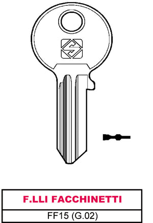 Silca CHIAVE ASC FF15 (G.VAC 0) F.LLI FACCHINETTI 20.00 pz