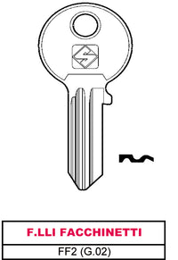 Silca CHIAVE ASC FF2 (G.VAC 0) F.LLI FACCHINETTI 20.00 pz