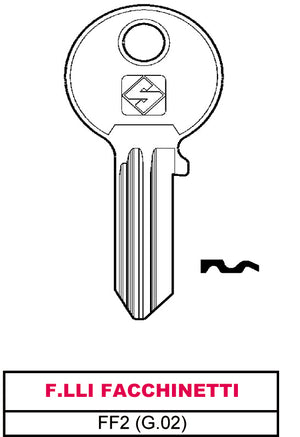 Silca CHIAVE ASC FF2 (G.VAC 0) F.LLI FACCHINETTI 20.00 pz