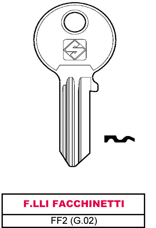 Silca CHIAVE ASC FF2 (G.VAC 0) F.LLI FACCHINETTI 20.00 pz