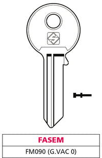 Silca CHIAVE ASC FM090 (G. VAC 0) FASEM 20.00 pz
