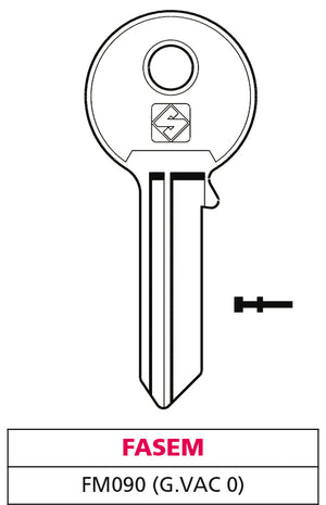 Silca CHIAVE ASC FM090 (G. VAC 0) FASEM 20.00 pz