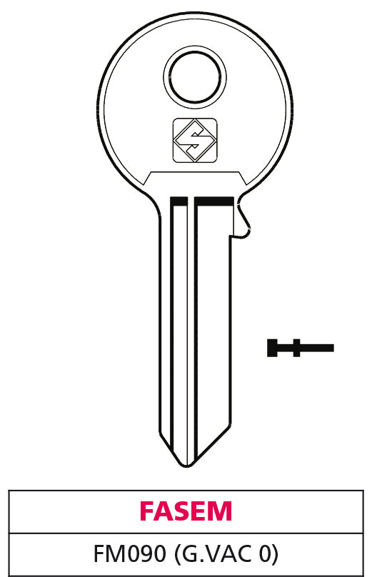 Silca CHIAVE ASC FM090 (G. VAC 0) FASEM 20.00 pz