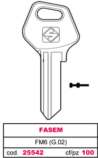 Silca CHIAVE ASC FM6 (G.VAC 0) FASEM 20.00 pz