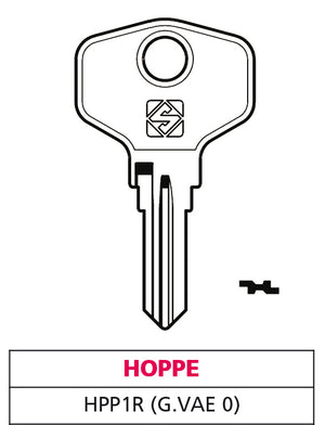 Silca CHIAVE ASC HPP1R (G. VAE 0) HOPPE 20.00 pz