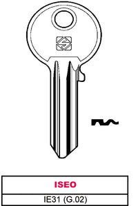 Silca CHIAVE ASC IE31 (G.VAC 2) ISEO 20.00 pz