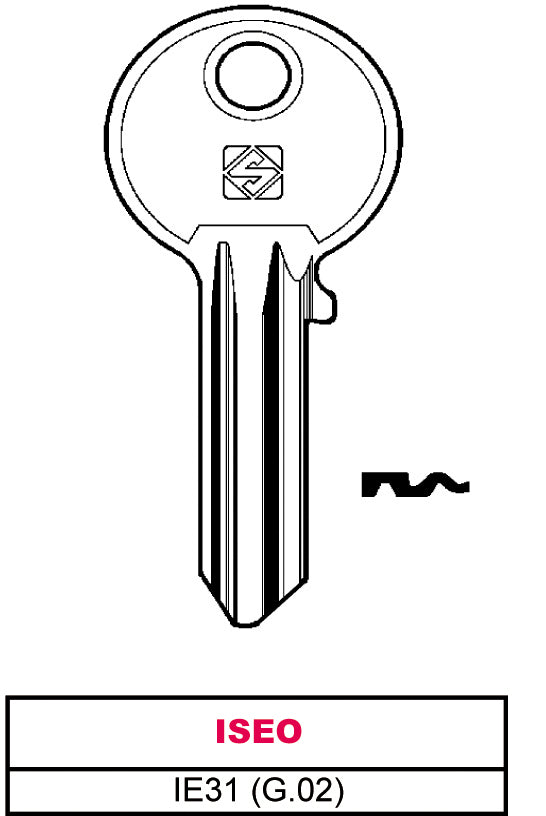 Silca CHIAVE ASC IE31 (G.VAC 2) ISEO 20.00 pz