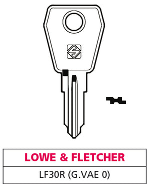 Silca CHIAVE ASC LF30R (G. VAE 0) LOWE & FLETCHER 20.00 pz