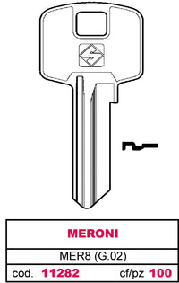 Silca CHIAVE ASC MER8 (G.VAC 4) MERONI 20.00 pz