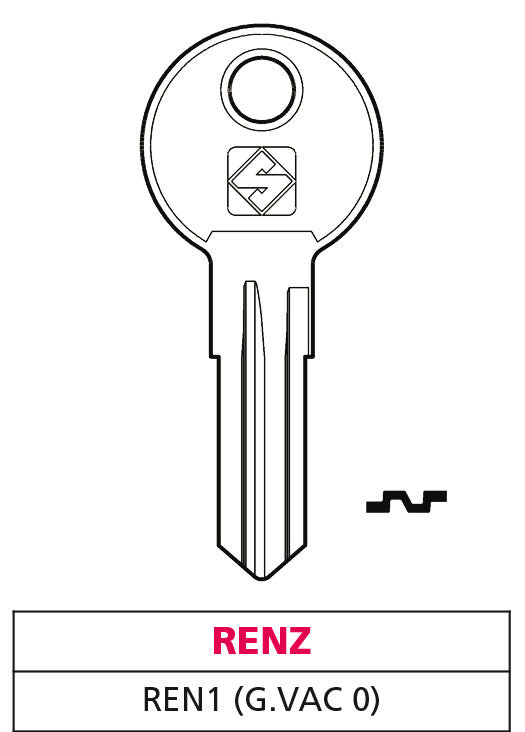 Silca CHIAVE ASC REN1 (G. VAC 0) RENZ 20.00 pz