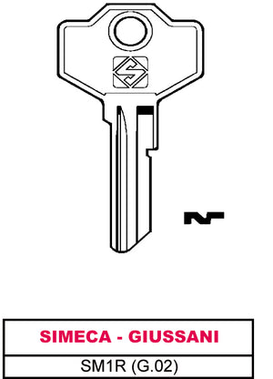 Silca CHIAVE ASC SM1R (G.VAC 0) SIMECA - GIUSSANI 20.00 pz