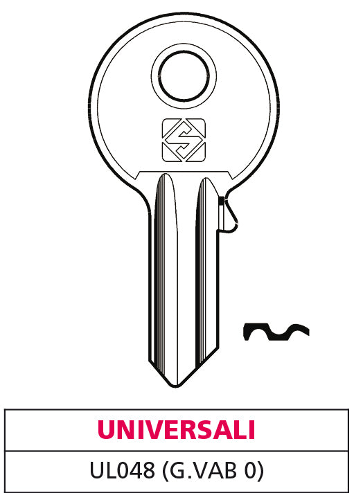Silca CHIAVE ASC UL048 (G. VAB 0) UNIVERSALE 20.00 pz