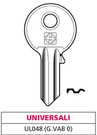 Silca CHIAVE ASC UL048 (G. VAB 0) UNIVERSALE 20.00 pz