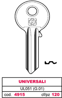 Silca CHIAVE ASC UL051 (G.VAB 0) UNIVERSALE 100.00 pz