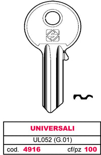 Silca CHIAVE ASC UL052 (G.VAB 0) UNIVERSALE 100.00 pz
