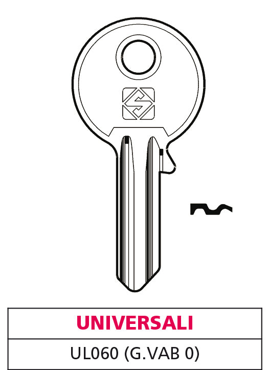 Silca CHIAVE ASC UL060 (G. VAB 0) UNIVERSALE 100.00 pz