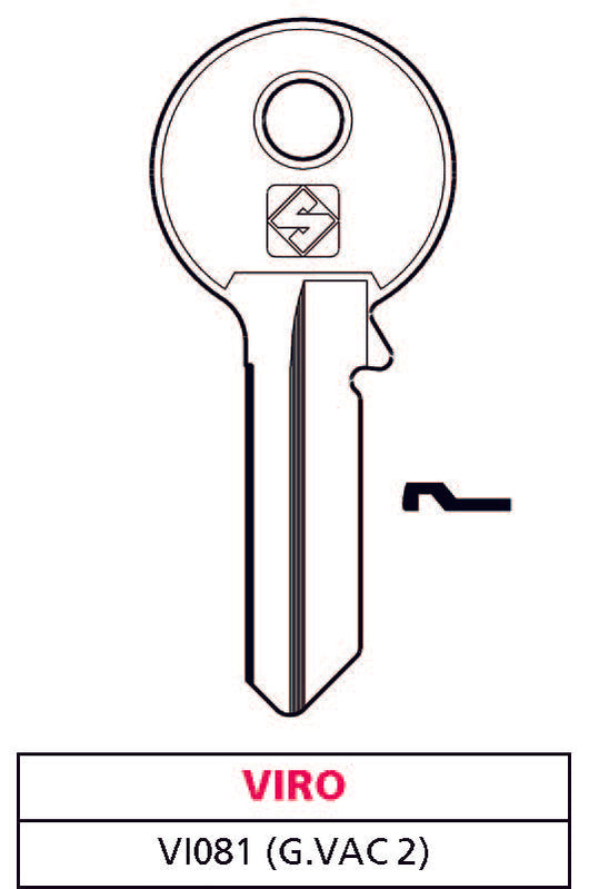 Silca CHIAVE ASC VI081 (G. VAC 2) VIRO 20.00 pz
