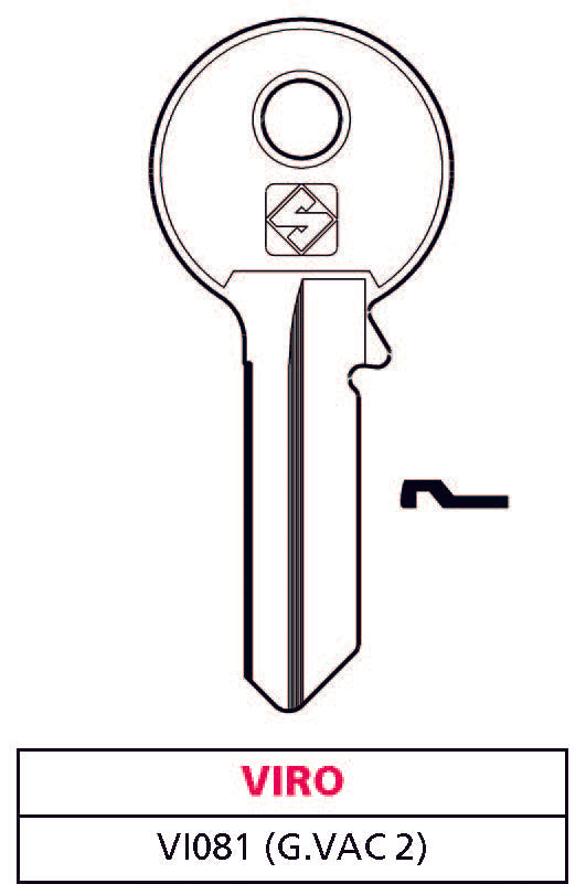 Silca CHIAVE ASC VI081 (G. VAC 2) VIRO 20.00 pz