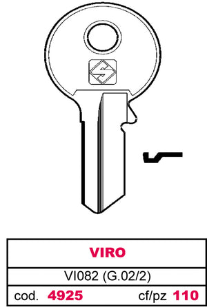 Silca CHIAVE ASC VI082 (G.VAC 2) VIRO 20.00 pz