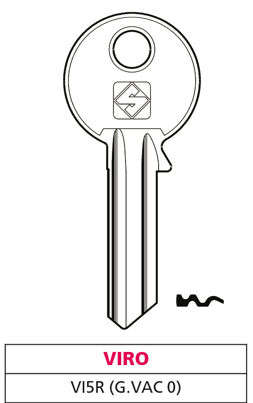 Silca CHIAVE ASC VI5R (G. VAC 0) VIRO 20.00 pz