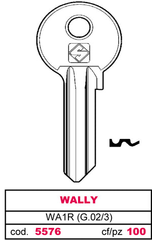 Silca CHIAVE ASC WA1R (G.VAC 3) WALLY 100.00 pz