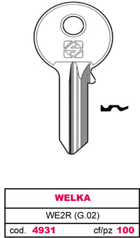 Silca CHIAVE ASC WE2R (G.VAC 4) WELKA 20.00 pz