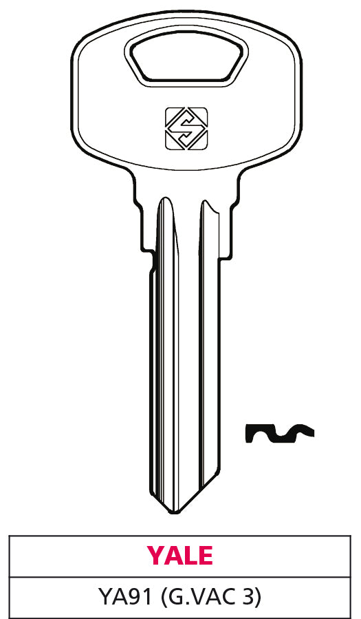 Silca CHIAVE ASC YA91 (G. VAC 3) YALE 10.00 pz