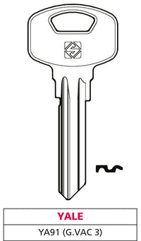Silca CHIAVE ASC YA91 (G. VAC 3) YALE 10.00 pz