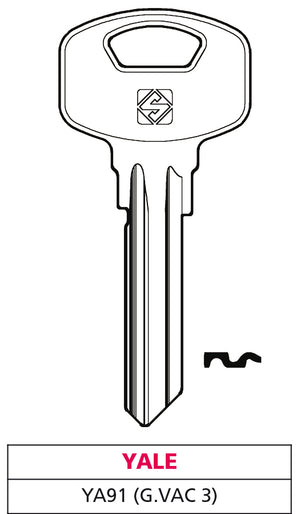 Silca CHIAVE ASC YA91 (G. VAC 3) YALE 10.00 pz