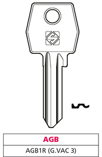 Silca CHIAVE OTTONE AGB1R (G. VAC 3) AGB 20.00 pz