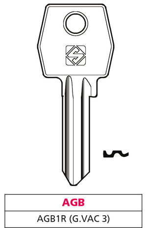 Silca CHIAVE OTTONE AGB1R (G. VAC 3) AGB 20.00 pz