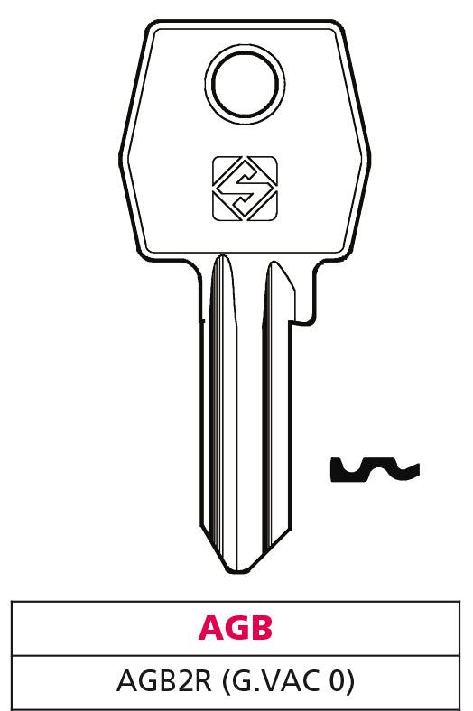 Silca CHIAVE OTTONE AGB2R (G. VAC 0) AGB 20.00 pz