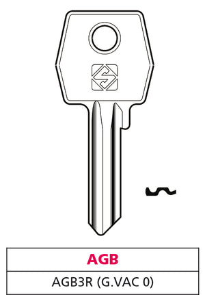 Silca CHIAVE OTTONE AGB3R (G. VAC 0) AGB 20.00 pz
