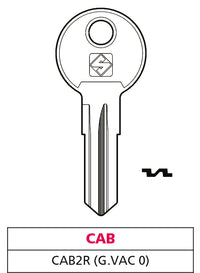 Silca CHIAVE OTTONE CAB2R (G. VAC 0) CAB 20.00 pz