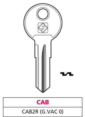 Silca CHIAVE OTTONE CAB2R (G. VAC 0) CAB 20.00 pz